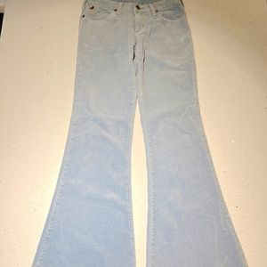 Vintage Flare low rise powder blue pants xs